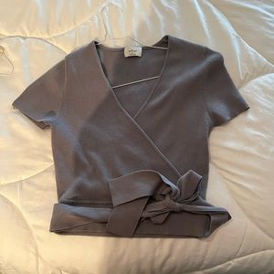 Wilfred cropped knit top